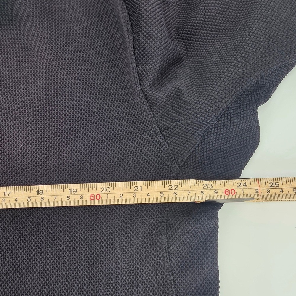NIKE GOLF POLO SHIRT MENS XL BLACK TEXTURED WAFFLE KNIT PERFORMANCE SHORT SLEEVE - Picture 9 of 11